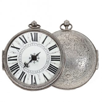 French single handed oignon watch with rare escapement Circa 1690