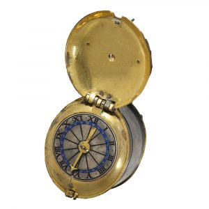 German iron and bronze Renaissance watch with sun dial Circa 1580