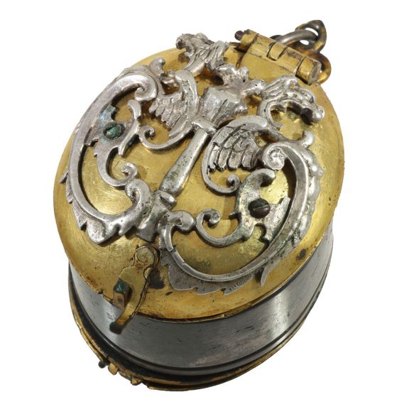 German iron and bronze Renaissance watch with sun dial Circa 1580 German iron and bronze Renaissance watch with sun dial Circa 1580