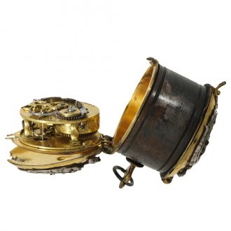 German iron and bronze Renaissance watch with sun dial Circa 1580