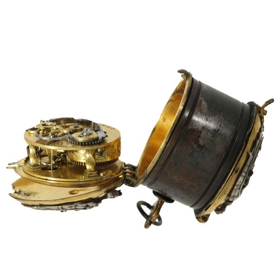 German iron and bronze Renaissance watch with sun dial Circa 1580 German iron and bronze Renaissance watch with sun dial Circa 1580