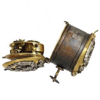 German iron and bronze Renaissance watch with sun dial Circa 1580