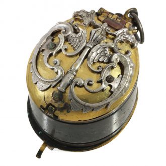 German iron and bronze Renaissance watch with sun dial Circa 1580