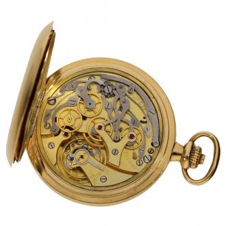 Swiss 18 carat gold chrono tachymeter with lever escapement Circa 1934