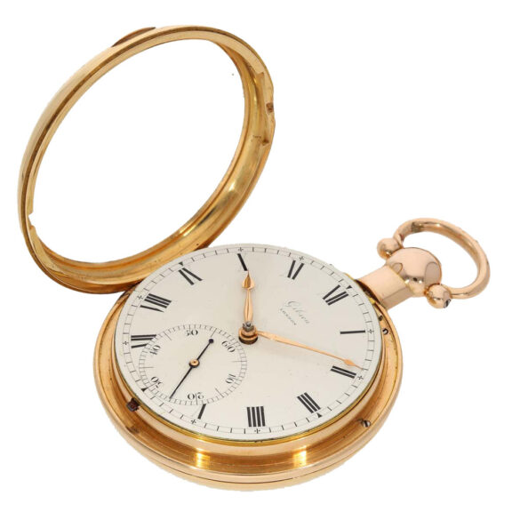 English 18 carat gold extremely heavy chronometer Circa 1809 English 18 carat gold extremely heavy chronometer Circa 1809