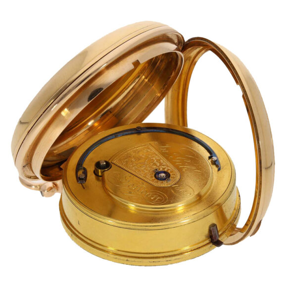 English 18 carat gold extremely heavy chronometer Circa 1809 English 18 carat gold extremely heavy chronometer Circa 1809