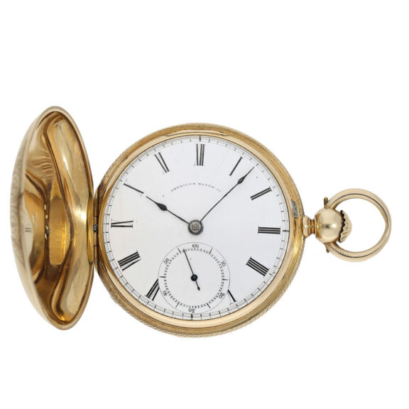 American heavy gold full hunter cased pocket watch Circa 1864