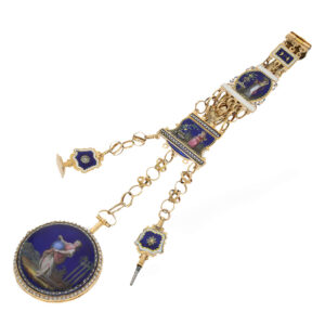 French 18 carat gold and enamel verge watch Circa 1770