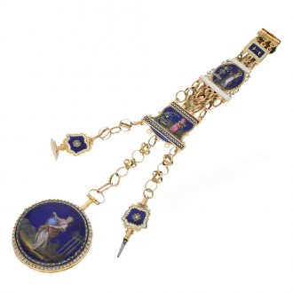 French 18 carat gold and enamel verge watch Circa 1770