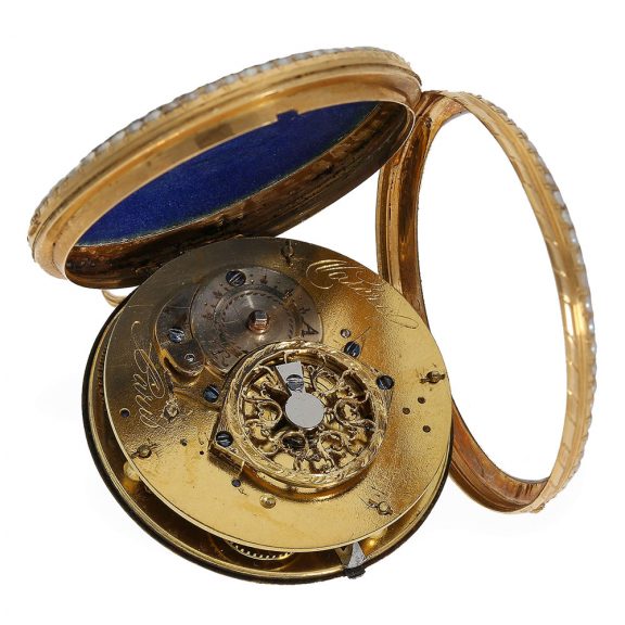 French 18 Carat gold and enamel verge watch Circa 1770 French 18 Carat gold and enamel verge watch Circa 1770