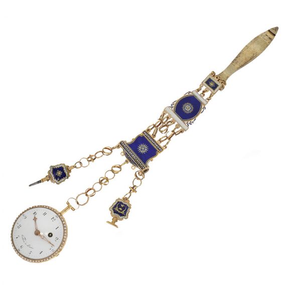 French 18 Carat gold and enamel verge watch Circa 1770 French 18 Carat gold and enamel verge watch Circa 1770