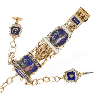 French 18 Carat gold and enamel verge watch Circa 1770