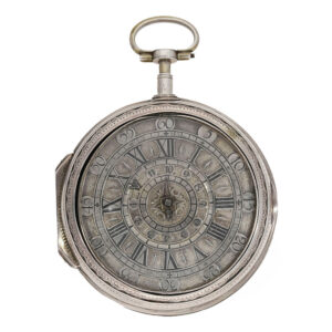 Impressive Swiss silver pair cased verge watch Circa 1685