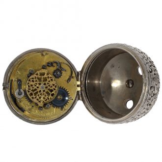 Impressive Swiss silver pair cased verge watch Circa 1685