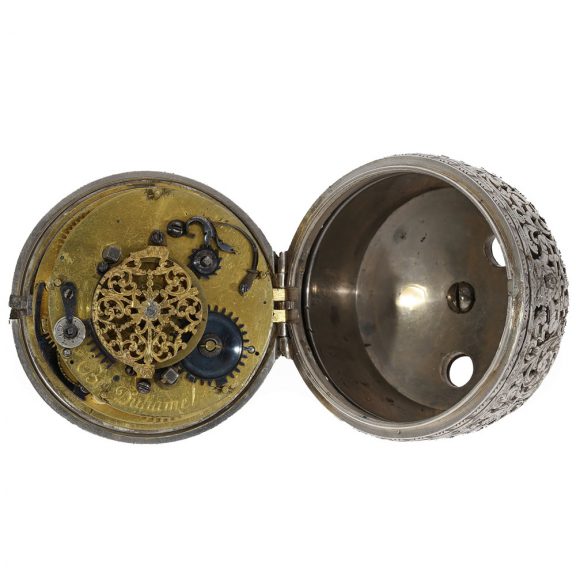 Impressive Swiss silver pair cased verge watch Circa 1685 Impressive Swiss silver pair cased verge watch Circa 1685