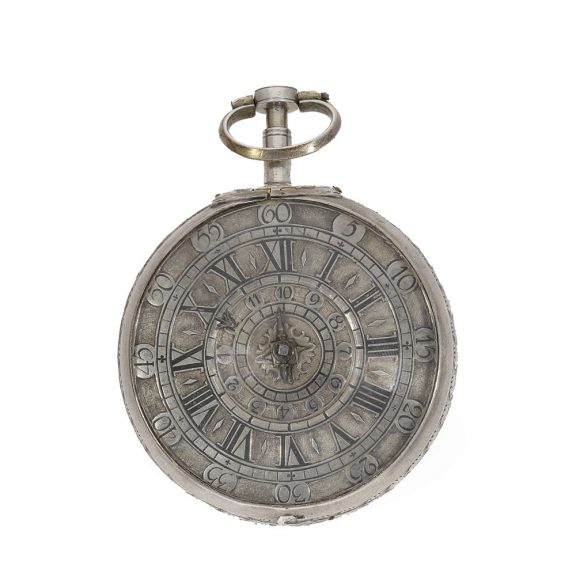 Impressive Swiss silver pair cased verge watch Circa 1685 Impressive Swiss silver pair cased verge watch Circa 1685