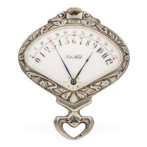 Swiss silver unusual Art Nouveau watch with retrograde dial Circa 1910