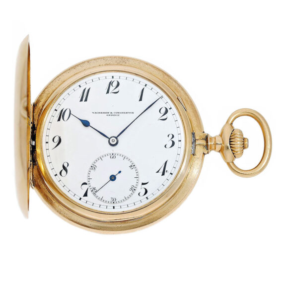 Swiss 18K gold hunting cased lever pocket watch Circa 1904