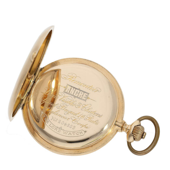 Swiss 14K gold hunting cased precision watch Circa 1890 Swiss 14K gold hunting cased precision watch Circa 1890