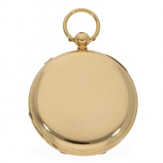 English 18 carat gold deck watch with stoppable seconds Circa 1878