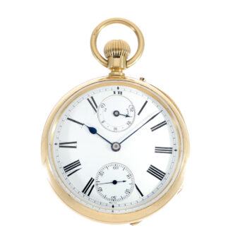 English 18 carat gold lever chronometer watch Circa 1882