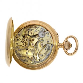 Swiss 18 carat gold high quality lever chronograph Circa 1890
