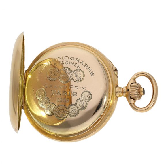 Swiss 18 carat gold high quality lever chronograph Circa 1890 Swiss 18 carat gold high quality lever chronograph Circa 1890