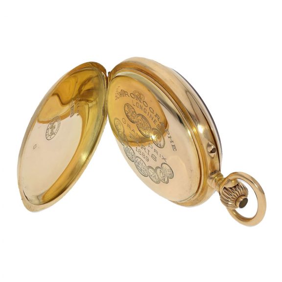 Swiss 18 carat gold high quality lever chronograph Circa 1890 Swiss 18 carat gold high quality lever chronograph Circa 1890