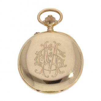 Swiss 18 carat gold high quality lever chronograph Circa 1890