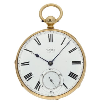 English 18 carat gold very fine pocket chronometer Circa 1874