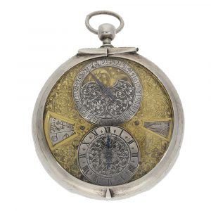 German silver astronomical pocket and coach watch Circa 1670
