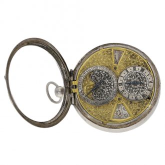 German silver astronomical pocket and coach watch Circa 1670