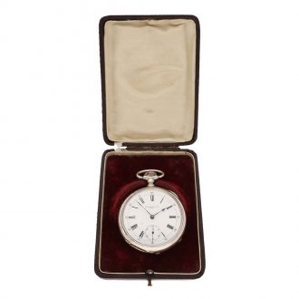 Swiss silver open faced lever precision watch Circa 1885