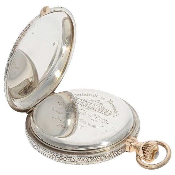 Austrian silver hunting cased chronometer watch Circa 1893 Austrian silver hunting cased chronometer watch Circa 1893