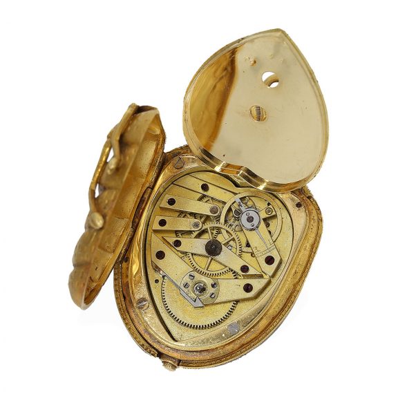 Swiss rare 18 carat gold and enamel scarab form watch Circa 1870 Swiss rare 18 carat gold and enamel scarab form watch Circa 1870