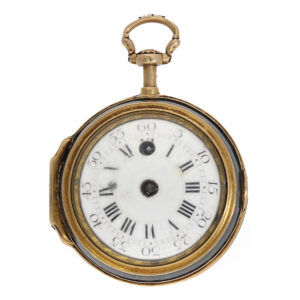 French 18 carat gold and bloodstone verge watch Circa 1750