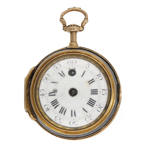 French 18 carat gold and bloodstone verge watch Circa 1750
