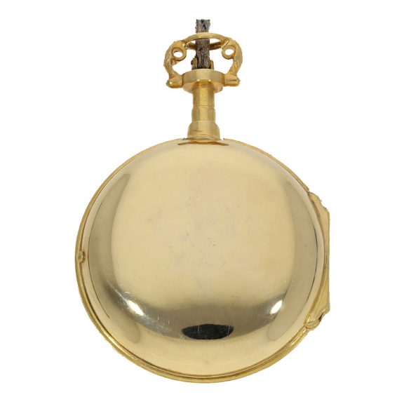 English fire gilded verge watch with pedometer Circa 1799 English fire gilded verge watch with pedometer Circa 1799