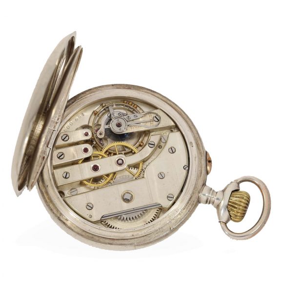 Swiss silver anker chronometer with extract from the archives Circa 1921 Swiss silver anker chronometer with extract from the archives Circa 1921