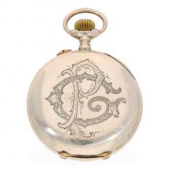 Swiss silver anker chronometer with extract from the archives Circa 1921