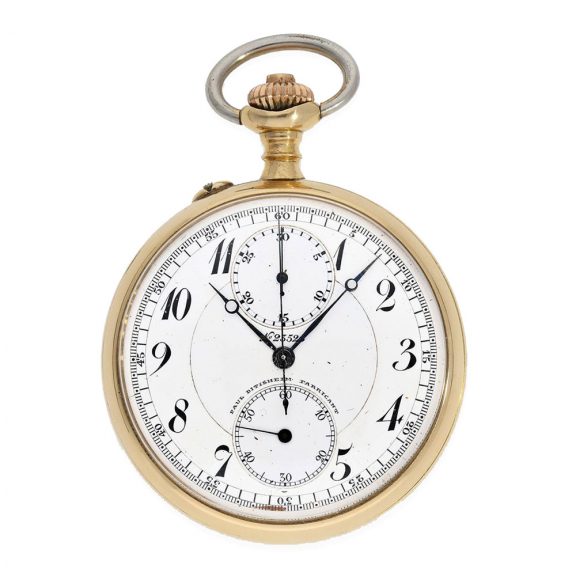 Swiss 18K gold anker chronometer with chronograph Circa 1908