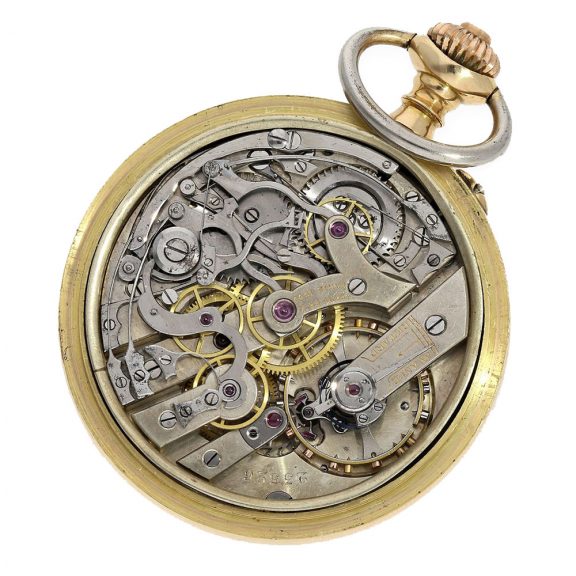 Swiss 18K gold anker chronometer with chronograph Circa 1908 Swiss 18K gold anker chronometer with chronograph Circa 1908
