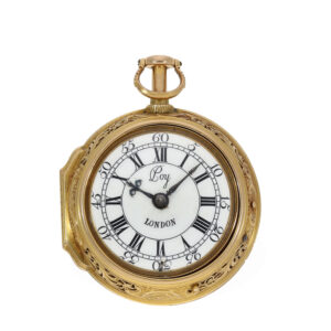Early English museum quality gold cylinder watch Circa 17351735