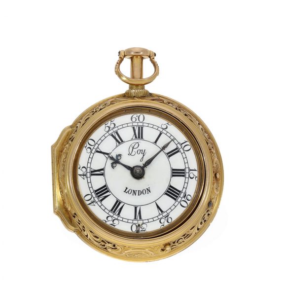 Early English museum quality gold cylinder watch Circa 17351735