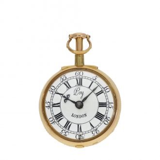 Early English museum quality gold cylinder watch Circa 17351735