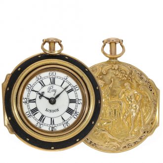 Early English museum quality gold cylinder watch Circa 17351735