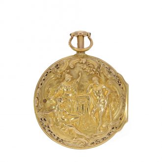 Early English museum quality gold cylinder watch Circa 17351735
