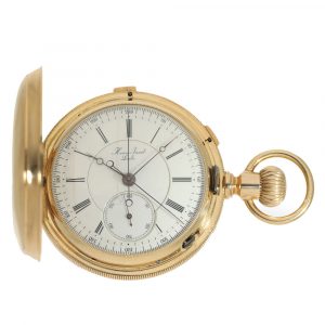 Swiss 18 carat gold very heavy full hunter case watch Circa 1870