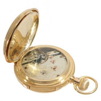 Swiss 18 carat gold very heavy full hunter case watch Circa 1870