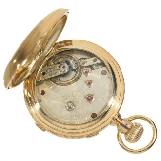 Swiss 18 carat gold very heavy full hunter case watch Circa 1870
